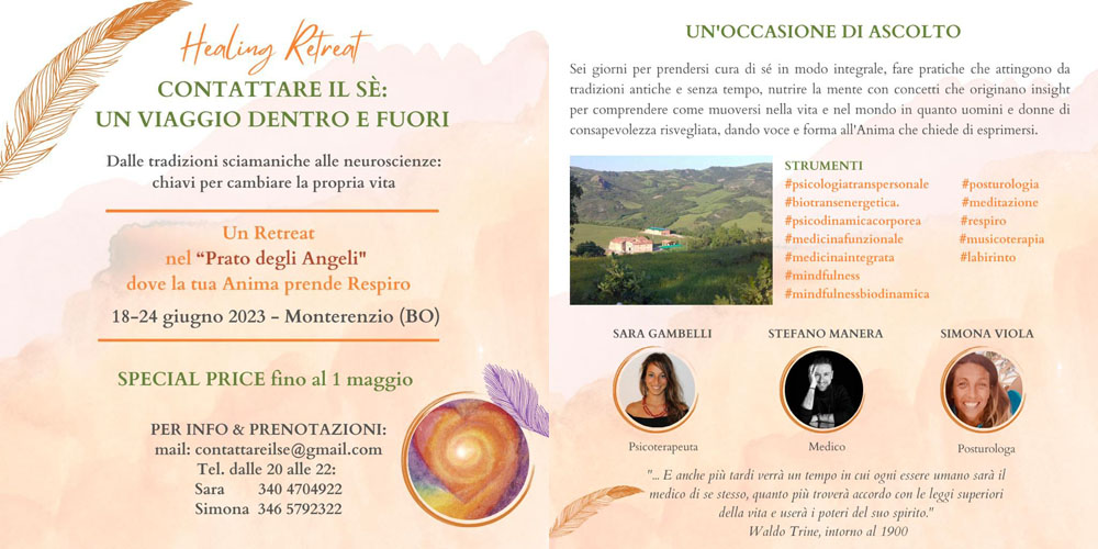 Healing Retreat a Monterenzio (BO), dal 18 al 24 giugno 2023